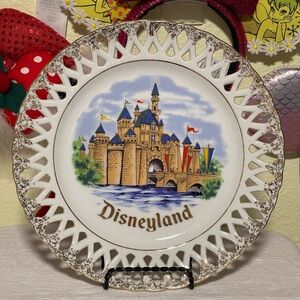 Vintage Disney Sleeping Beauty Decorative Lace Plate 1970s